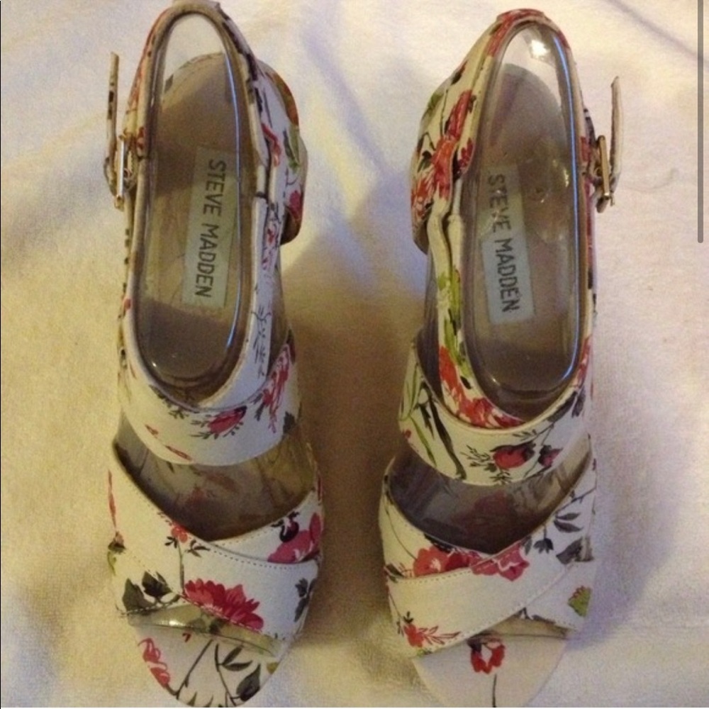 Steve Madden Floral Wedges